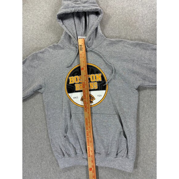 Boston‎ Bruins NHL Screened Logo Hoodie Sweatshirt (Men's Medium) Gray - Picture 11 of 13